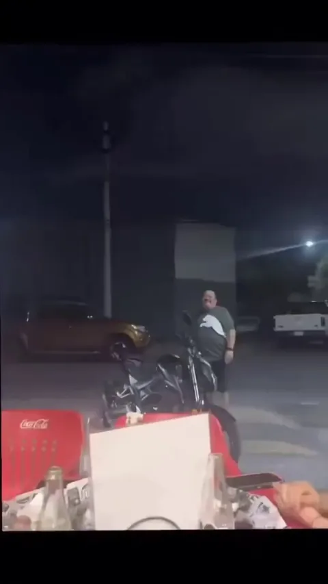 Riding motorcycle