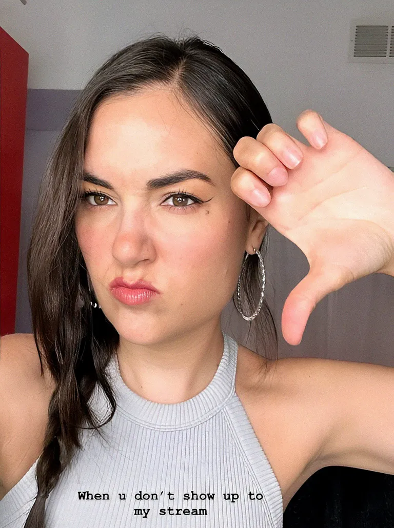 Sasha upon finding out that you don't follow her on her social networks