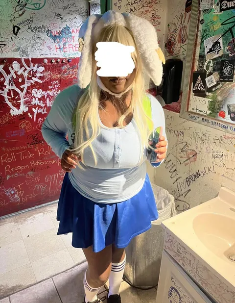 in vs out of costume!