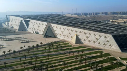 Grand Egyptian Museum by Heneghan Peng Architects in Giza, Egypt. The largest museum in the world for a single civilization