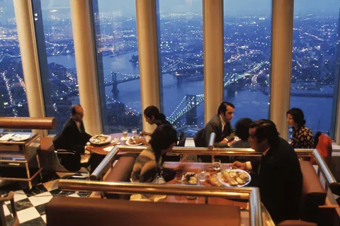 Windows on the World, restaurant on top of the former World Trade Center, 1980s