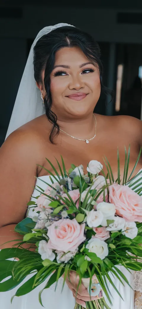 did my own wedding makeup- thank goodness it turned out okay in pics!