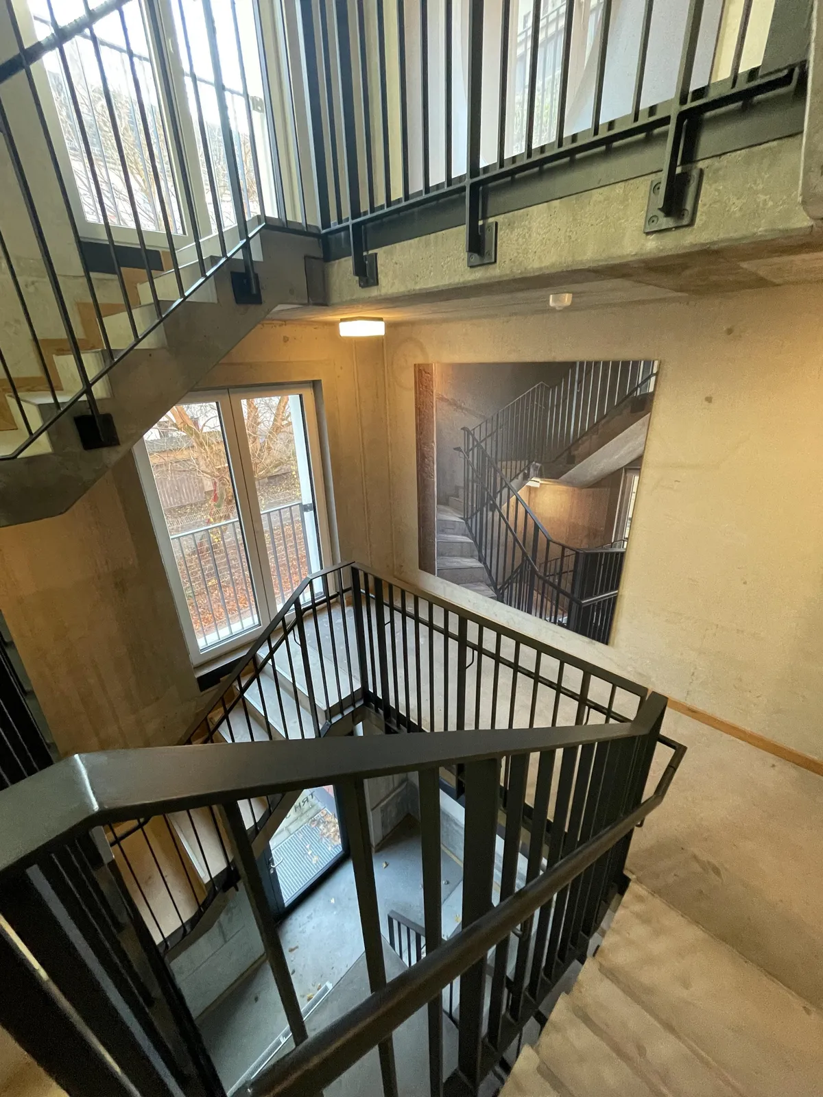 My building’s stairwell has photos of… the same stairwell