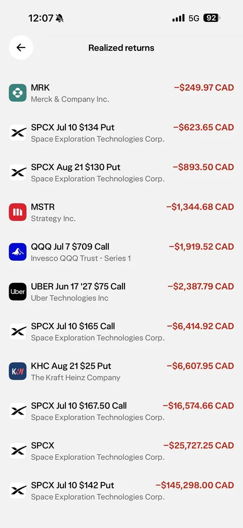 Ruined my portfolio with SPCX but all I need are my puts to 20x next week and I’m gucci ✌️