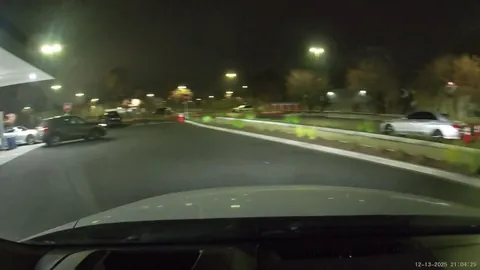 [OC] Guy creeps through a parking lot with no lights on, calls me an a-hole for going around him (more info in comments)