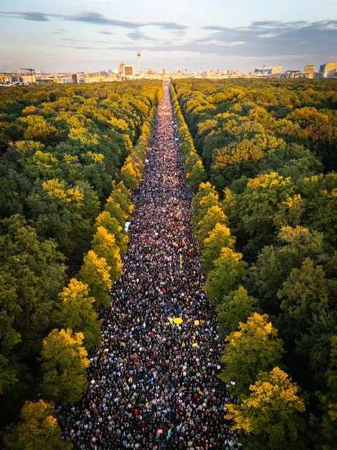 Today's ALL EYES ON GAZA protest in the heart of Berlin, Germany