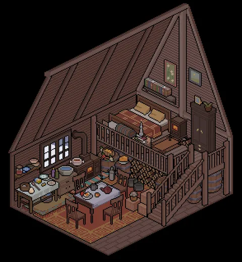 Isometric Cozy Cabin