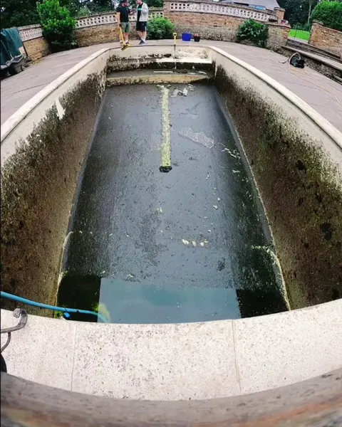 Unusable pool transformed into looking like new.