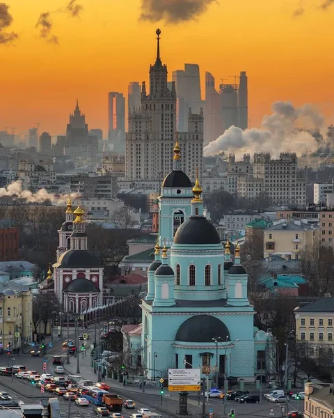 Moscow, three eras in one photo.