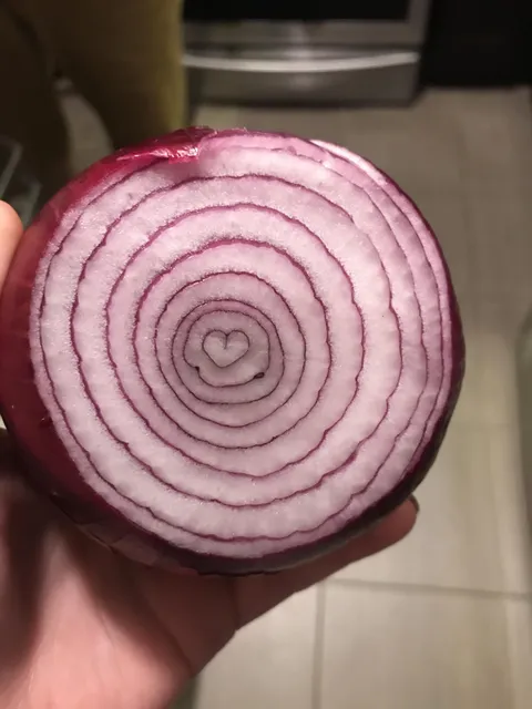 This heart inside an onion I cut