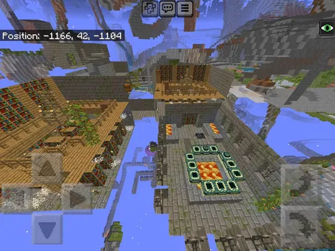 A stronghold with the portal room blocked off by the library