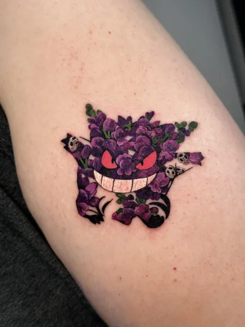 Snapdragon Gengar by @tattooist_fluffy at District Ink in Amsterdam