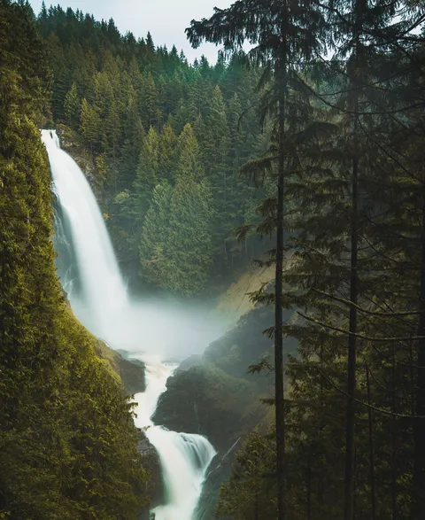 A Rivendell type of feeling at Wallace Falls in Washington [OC] [1800X2200]