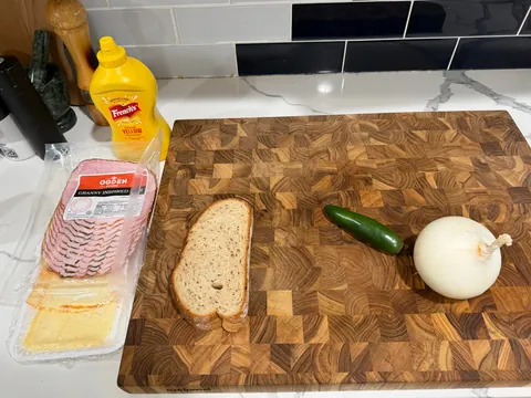 [homemade] hot ham and cheese