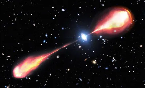 Astronomers discovered the biggest black hole jet ever seen, the size of three Milky Ways