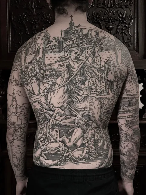 Full body suit in progress by me (Ivan Zagusta), Zaraza tattoo shop, Warsaw PL