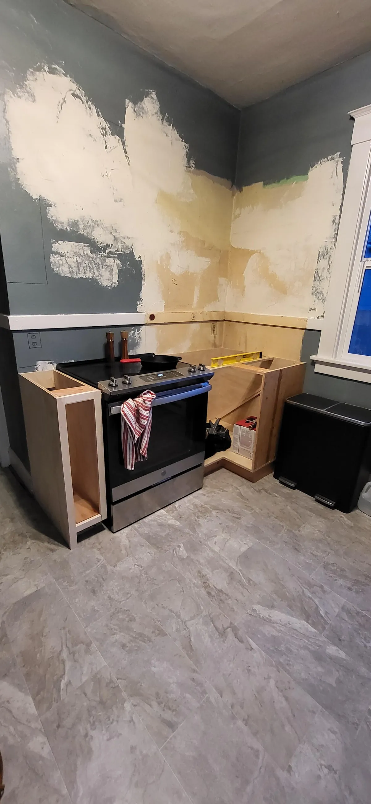 First time making kitchen cabinets. I did the entire kitchen myself for less than half of our original budget. 