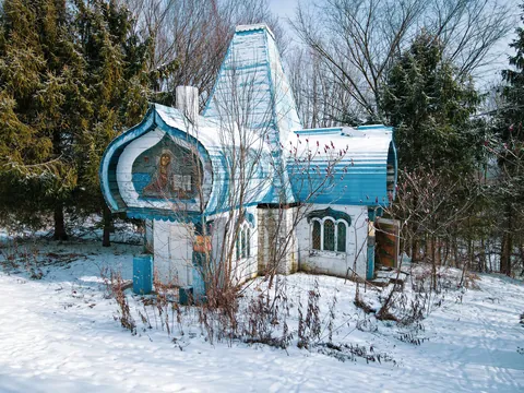 Abandoned Blue Church in New York