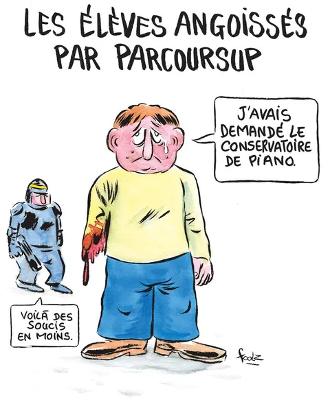 Les élèves angoissés par Parcoursup - Charlie Hebdo