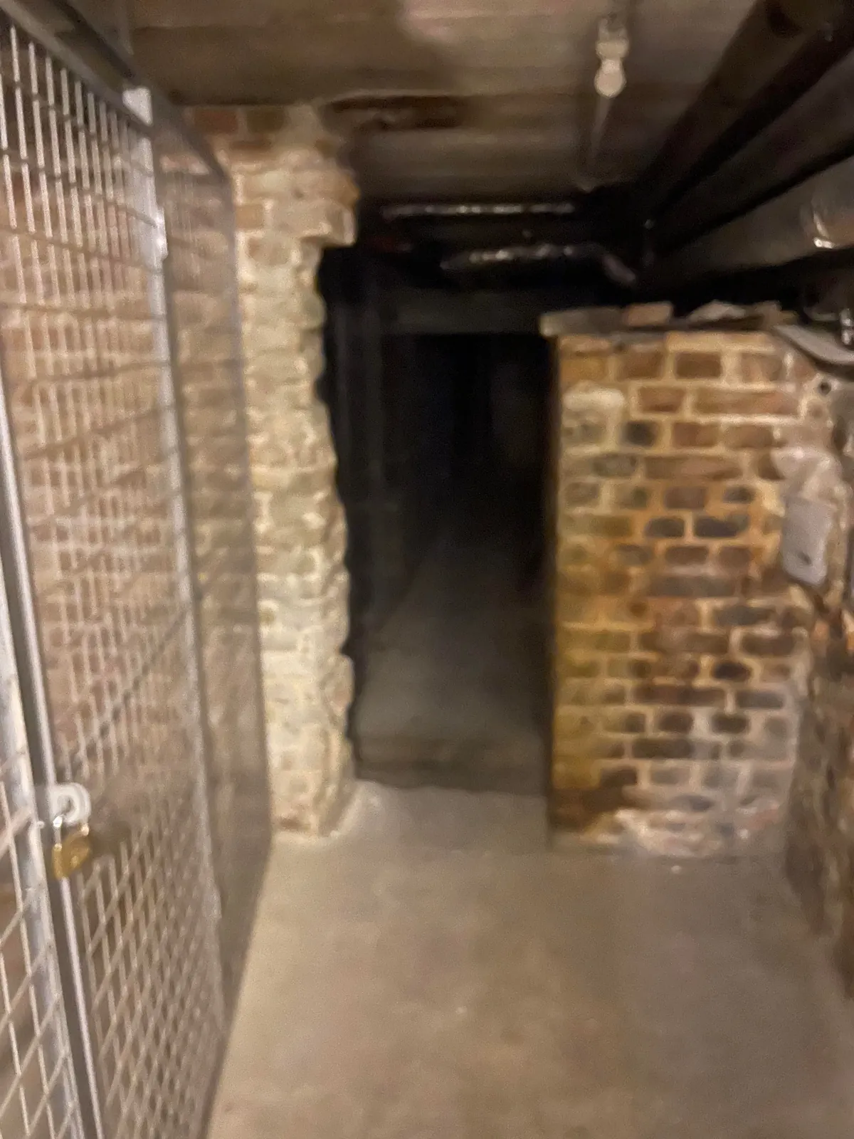 My semi terrifying basement where someone broke in and slept for months 