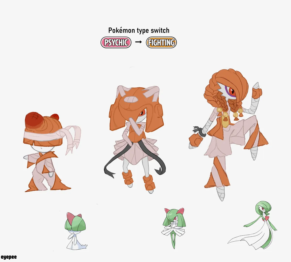 [OC]My pokemon Type Switch-tober!