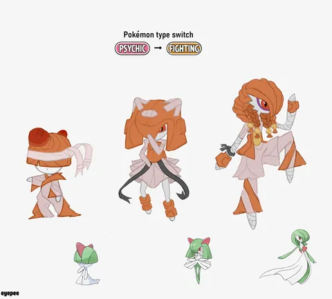 [OC]My pokemon Type Switch-tober!