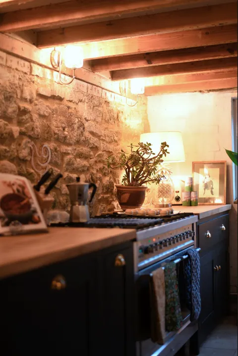 My cottage kitchen on a dark and rainy day