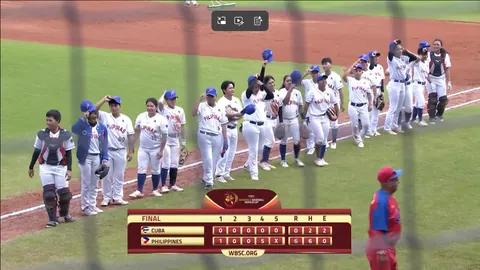 The Philippines Women’s National Baseball Team pulled off a huge upset at the 2026 WBSC Women’s Baseball World Cup, blanking world No. 7 Cuba, 6–0.