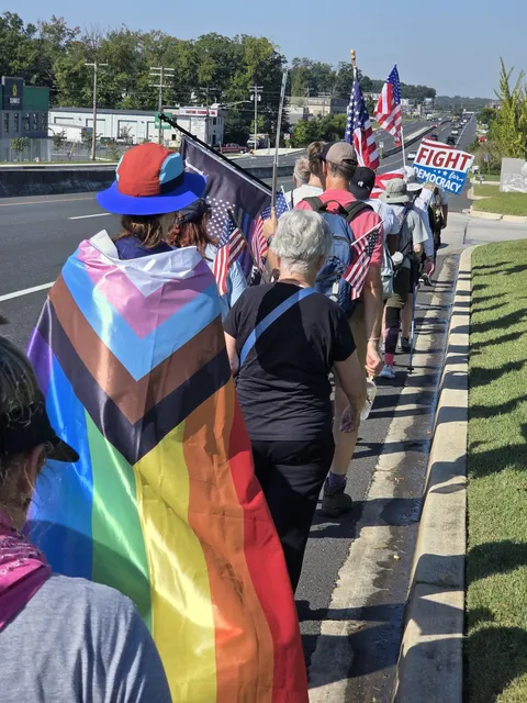 The We Are America March continues into Baltimore County, Maryland
