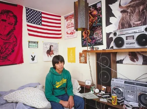 Teenagers in their rooms, 1980s–90s.