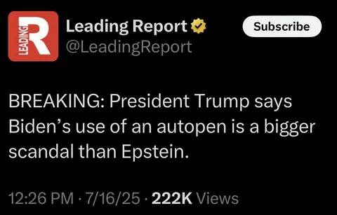 Not the autopen… oh, the horror!