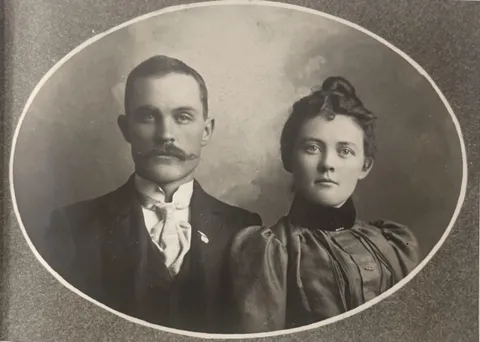 My handsome looking great-great grandparents, 1890s.