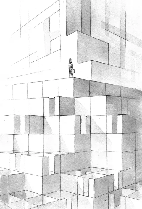 Illustrations from a book I made based on my love of architecture.
