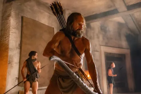 First image of Ralph Fiennes from 'The Return' - After twenty years away, King Odysseus (Fiennes) washes up on the shores of Ithaca, haggard and unrecognizable. Much has changed in his kingdom since he left to fight in the Trojan war. He must rediscover his strength to win back all he has lost.