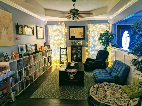 I turned my formal dining room into my own mini library.