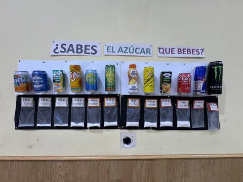A simple but powerful way to show sugar in drinks