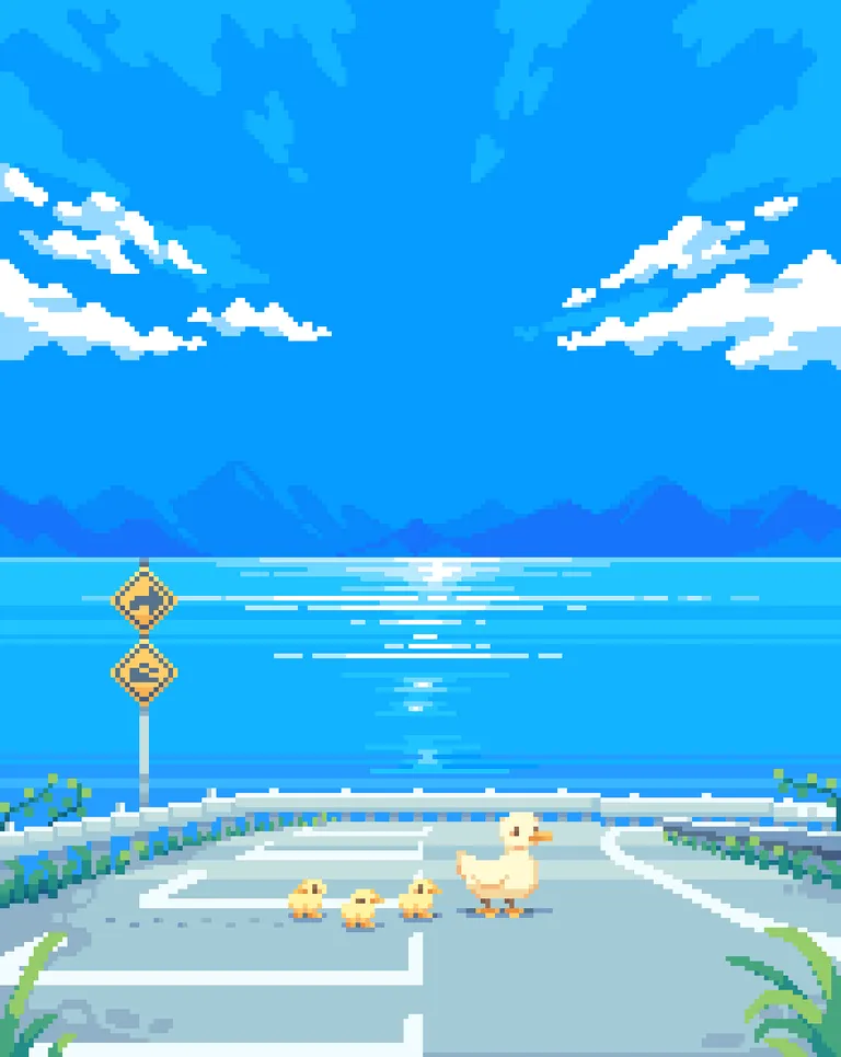 Some waddling ducks!