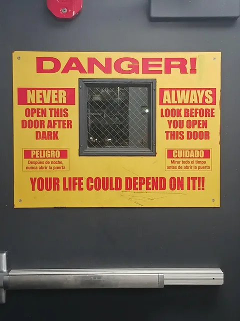 A door I work beside at night.