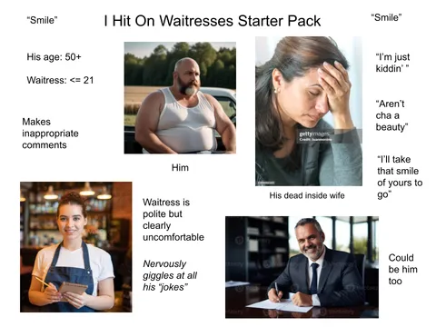 I Hit On Waitresses Starter Pack