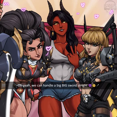 BIG SWORD LADIES ;) (fan-art by me)