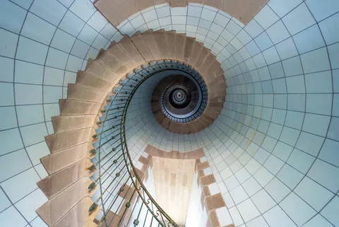 ITAP of the inside of the highest lighthouse in Europe (France)