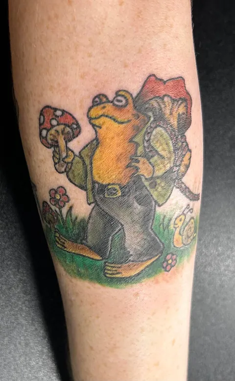 My brother and I got “matching” frog and toad tattoos by thewhitewolfartist in Maryland US