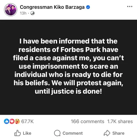 Forbes Park vs. Kiko Barzaga
