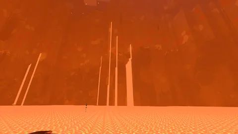 15000000 blocks away from spawn, i found this HUUGE hole, its so big it lights up the clouds.