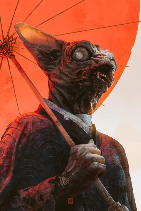 'Feral' , digital 3D, art by me