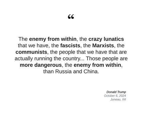 [OC] “Plunder, rape, slaughter and destruction”: Trump’s language is historically dark and getting darker.