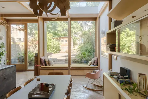 Oak-framed, glazed extension with garden views, Hackney, London, UK [1600x1067]