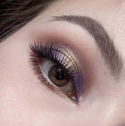 Purple gold halo eye