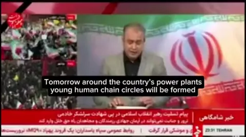 Iranian state TV calls for children to form a human chain around power plants to protect them from bombings