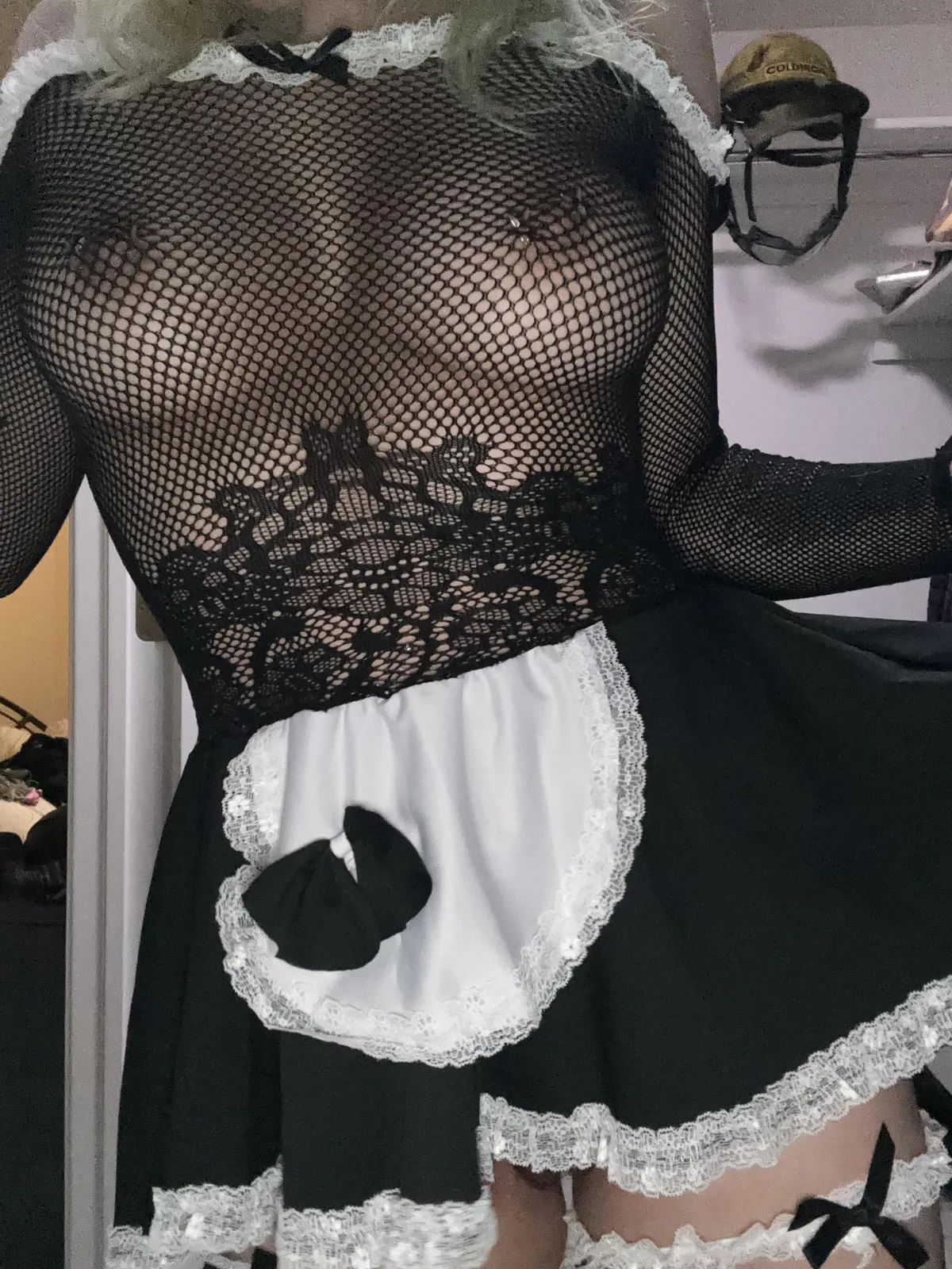 I’m not wearing any panties underneath